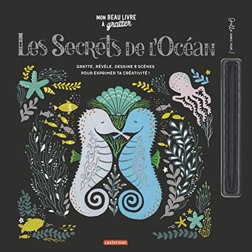 Les secrets de l'océan : gratte, révèle, dessine 9 scènes pour exprimer ta créativité !