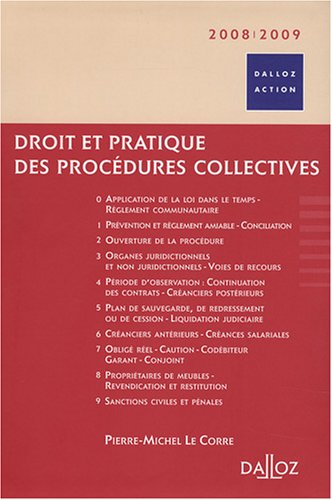 Droit et pratique des procédures collectives 2008-2009