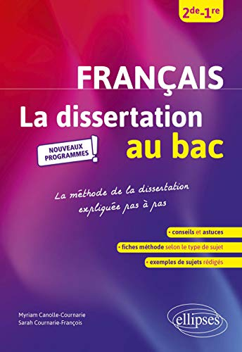 Français 2de, 1re : la dissertation au bac, nouveaux programmes : la méthode de la dissertation expl