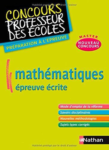 Mathématiques, épreuve écrite : nouveau concours master