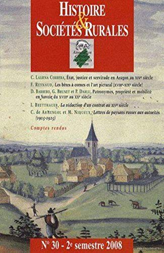 Histoire & sociétés rurales, n° 30