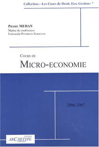 Cours de microéconomie : 2006-2007