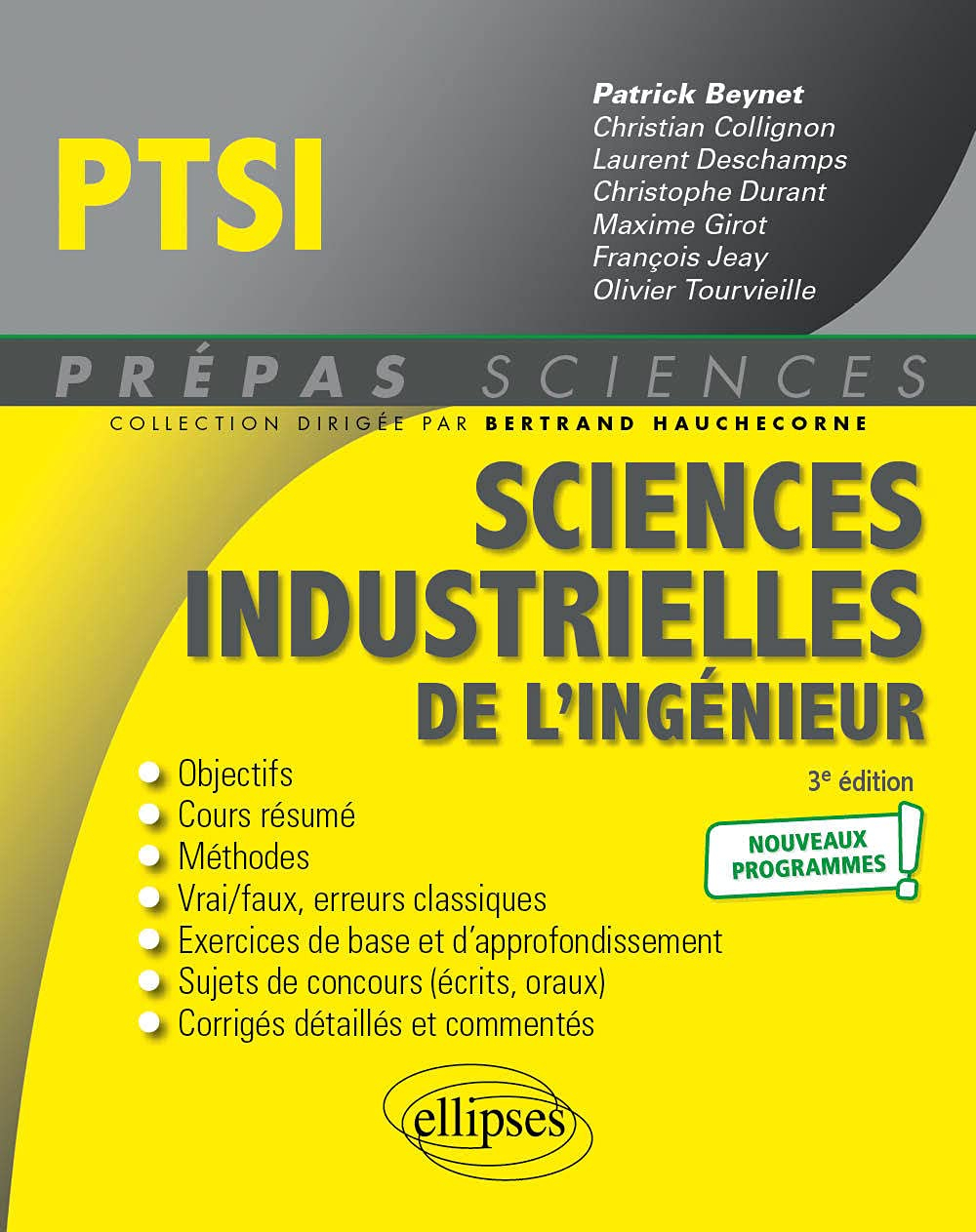 Sciences industrielles de l'ingénieur PTSI : nouveaux programmes