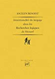 Intentionalité et langage dans les recherches logiques de Husserl