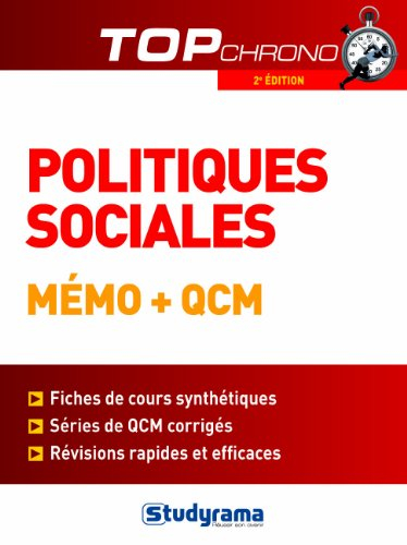 Politiques sociales, mémo + QCM