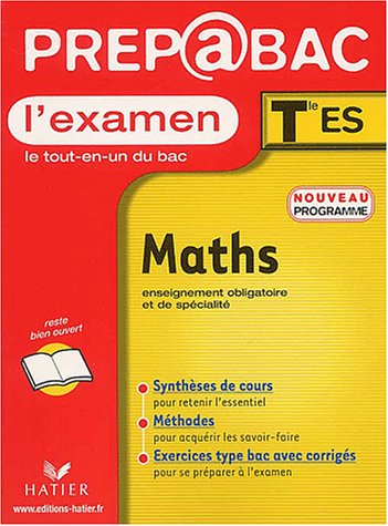 Maths, terminales ES enseignement obligatoire et de spécialité : l'examen
