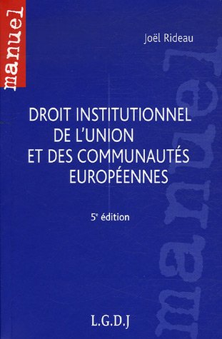 Droit institutionnel de l'Union et des communautés européennes