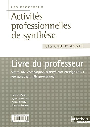 activités professionnelles de synthèse - livre du professeur