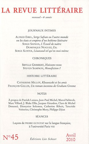 Revue littéraire (La), n° 45