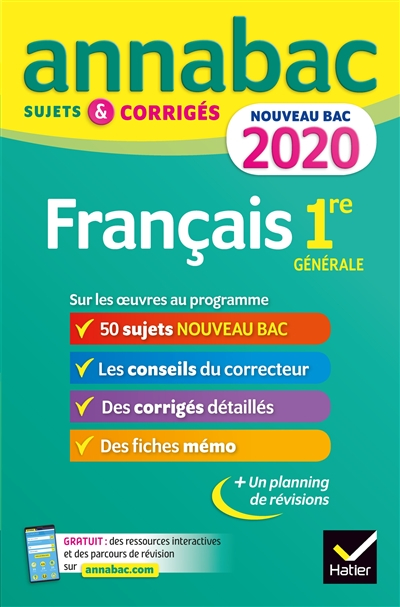Français 1re séries générales bac 2020 : sujets et corrigés pour le nouveau bac français