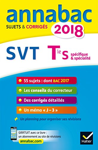 SVT, terminale S spécifique & spécialité : 2018