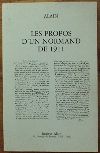 Les propos d'un Normand de 1911