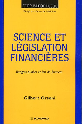 Science et législation financières : budgets publics et lois de finances