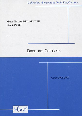 Droit des contrats : cours 2006-2007