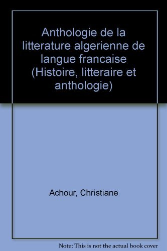 achour/antholog.litt.alg    (ancienne edition)