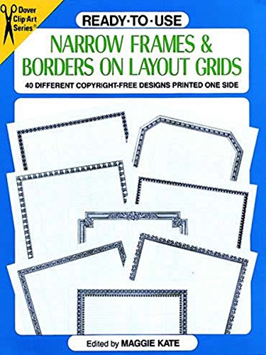 ready-to-use narrow frames and borders on layout grids