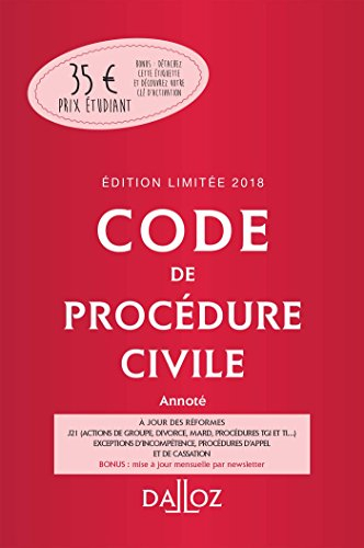 Code de procédure civile 2018, annoté