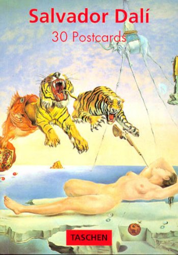 salvador dali. livrets de 30 cartes postales