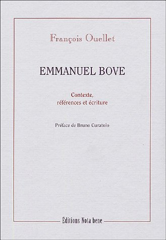 Emmanuel Bove : Contexte, références et écriture