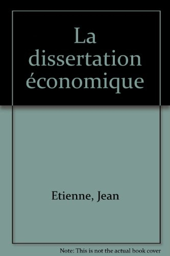 La dissertation économique
