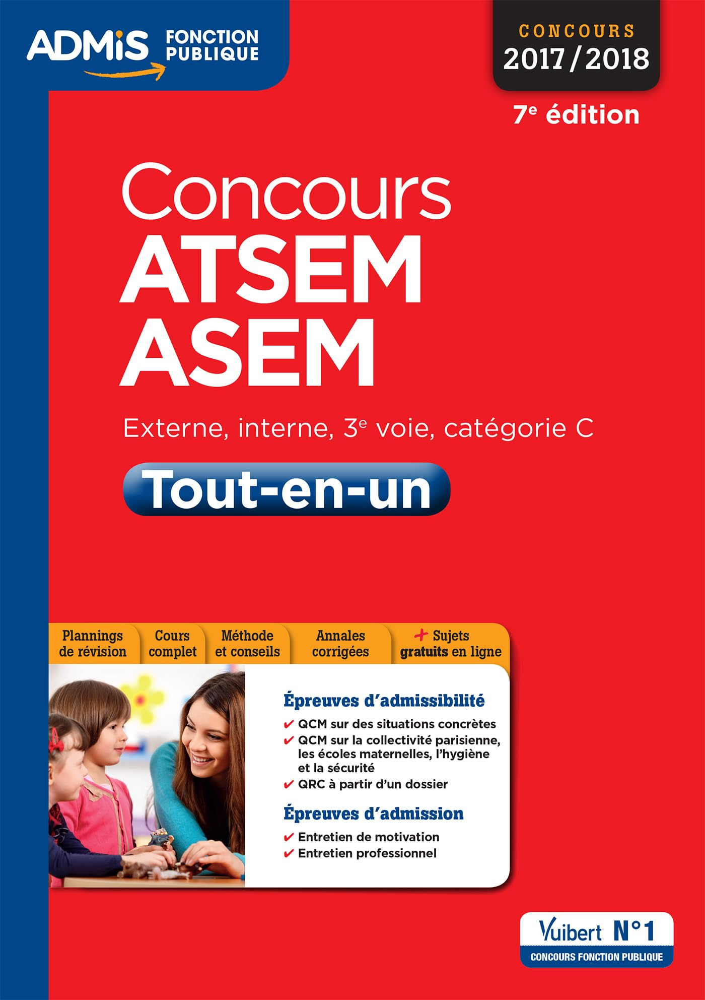 Concours ATSEM, ASEM 2017-2018 : externe, interne, 3e voie, catégorie C : tout-en-un, concours 2017-
