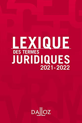 Lexique des termes juridiques : 2021-2022