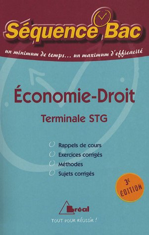 Economie-droit : terminales STG, nouveau programme