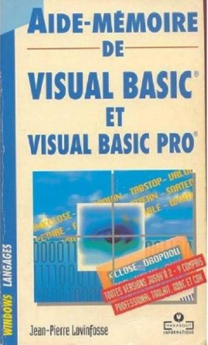 Aide-mémoire de Visual Basic et Visual Basic Pro