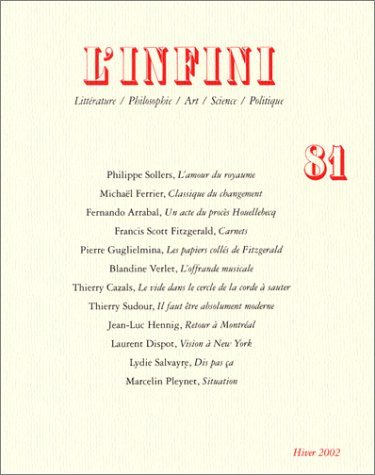 Infini (L'), n° 81