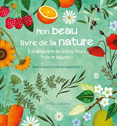 Mon beau livre de la nature : à la découverte des arbres, fleurs, fruits et légumes... : dessine, co