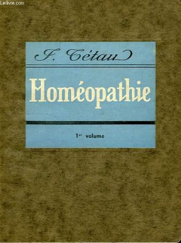 homeopathie, tome i, generalites