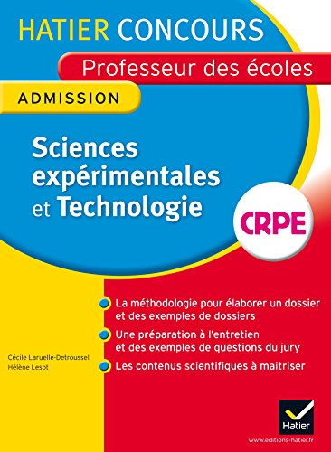Sciences expérimentales et technologie : professeur des écoles, admission : 2014