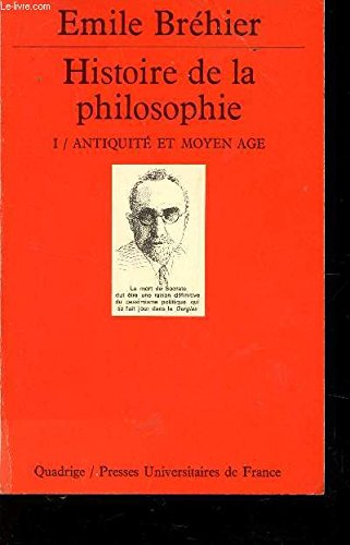histoire de la philosophie. tome 1