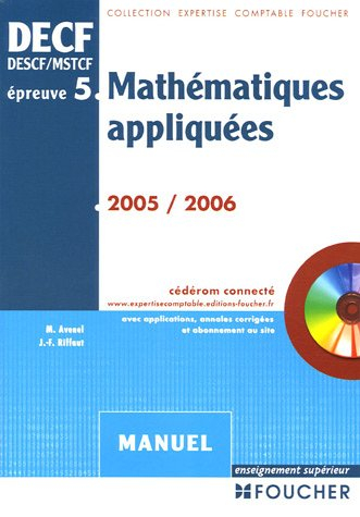 Mathématiques appliquées DECF, épreuve 5 : manuel