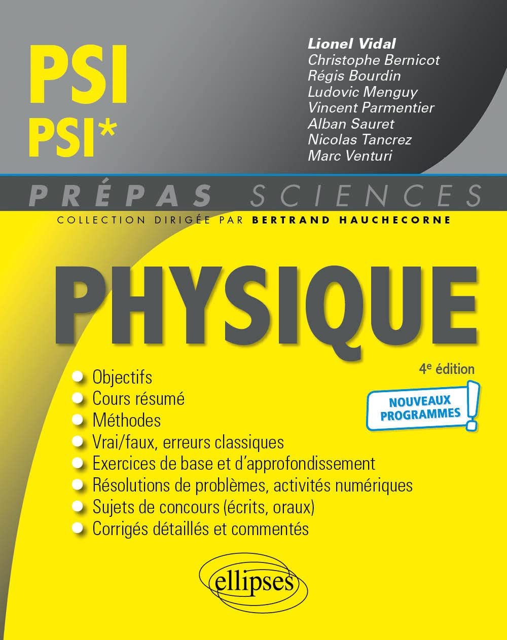 Physique PSI, PSI* : nouveaux programmes