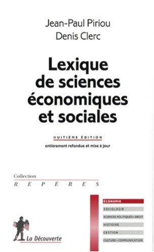 Lexique de sciences économiques et sociales