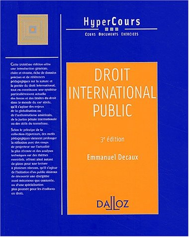 droit international public, 3e édition