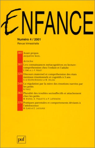 Enfance, n° 4 (2001)