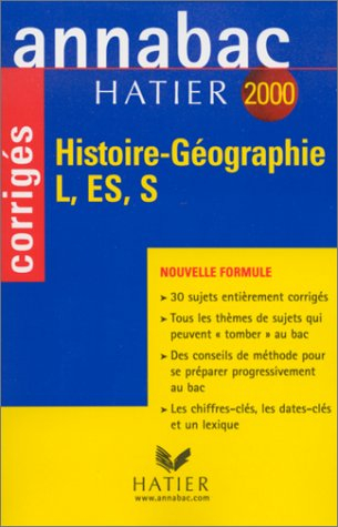 annabac corrigés 2000 - histoire-géographie l, es, s
