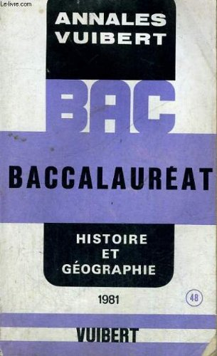 Annales vuibert - baccalaureat - histoire et geographie - 1981 n° 48