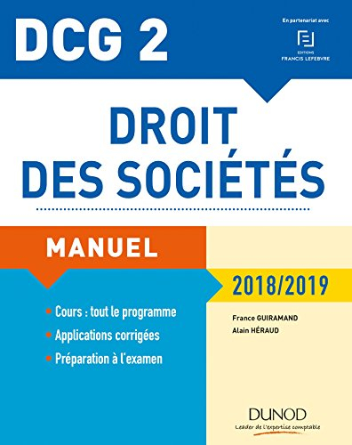 Droit des sociétés, DCG 2 : manuel : 2018-2019