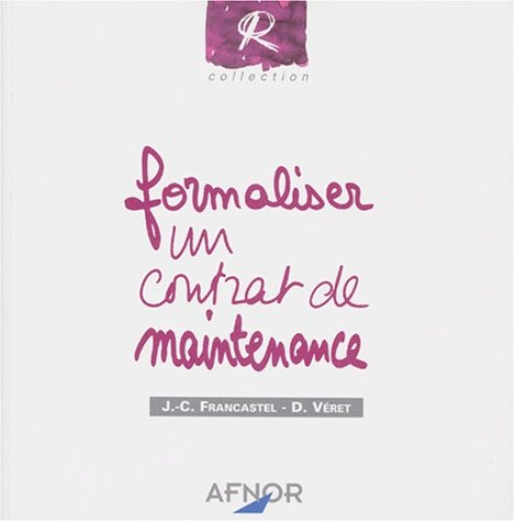 formaliser un contrat de maintenance