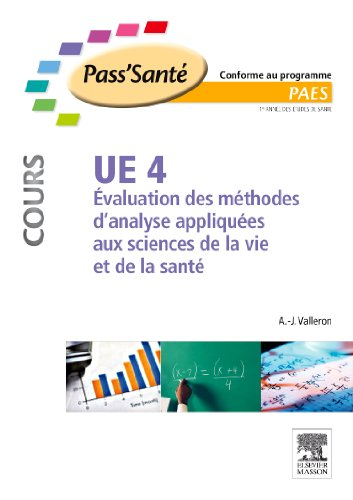 UE4 Evaluation des méthodes d'analyses appliquées aux sciences de la vie et de la santé : cours