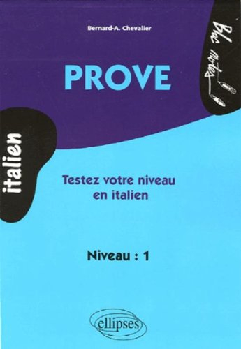 Prove : testez votre niveau en italien, niveau 1