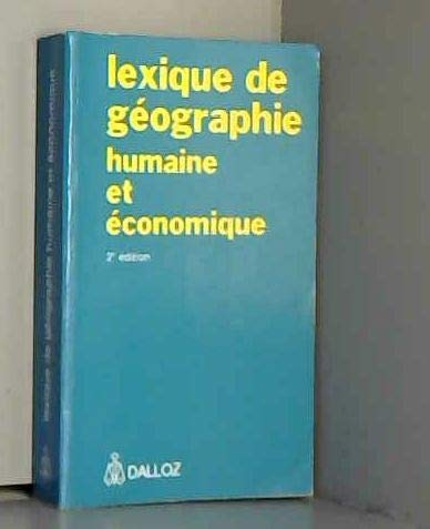 Lexique de géographie humaine et économique