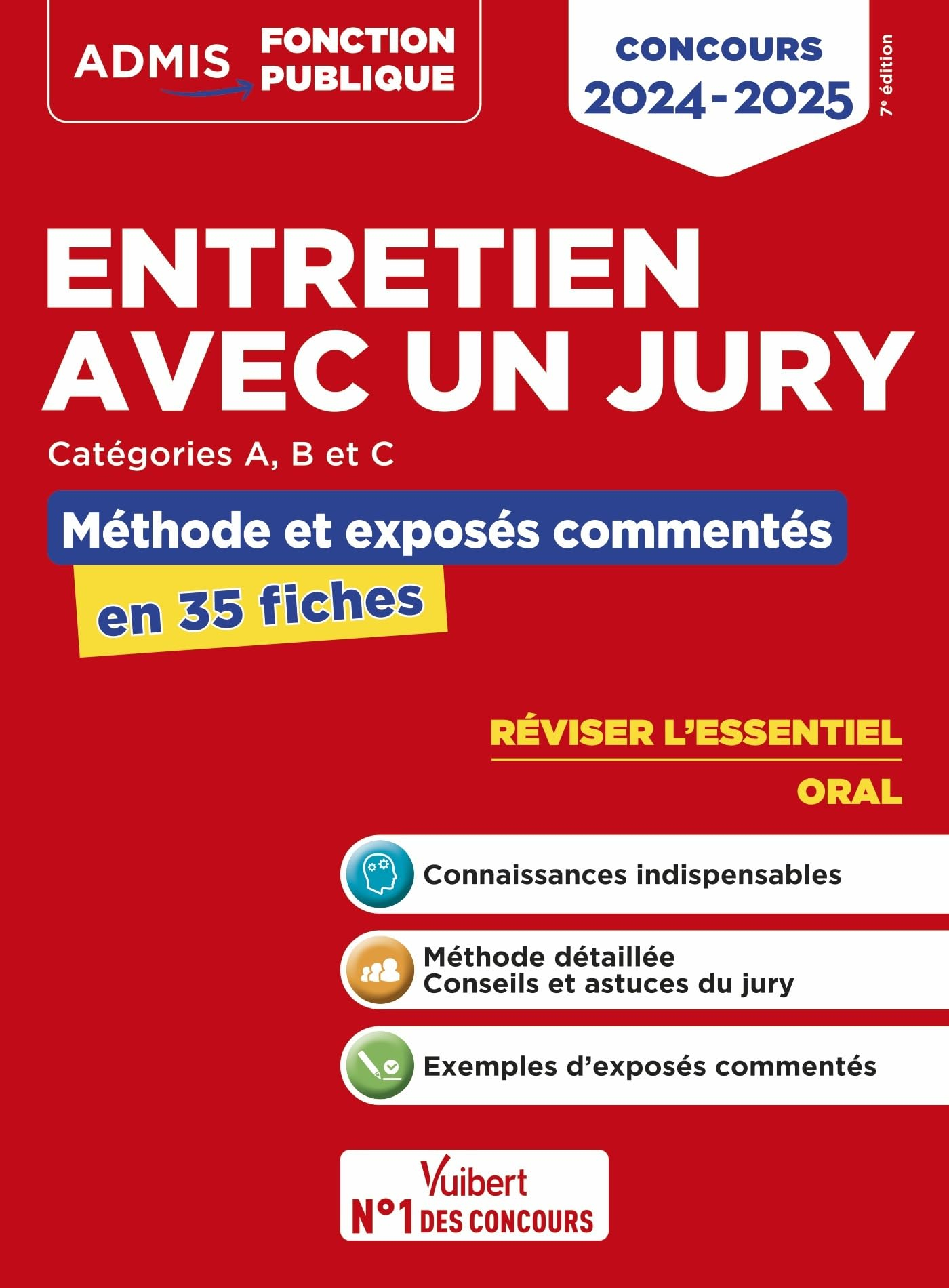 Entretien avec un jury : catégories A, B et C : méthode et exposés commentés en 35 fiches, concours 
