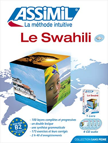 Le Swahili sans Peine ; Livre + CD Audio (x4)