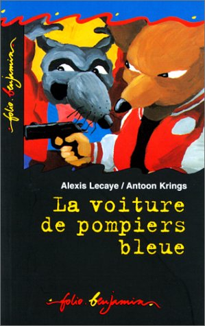 La voiture de pompiers bleue