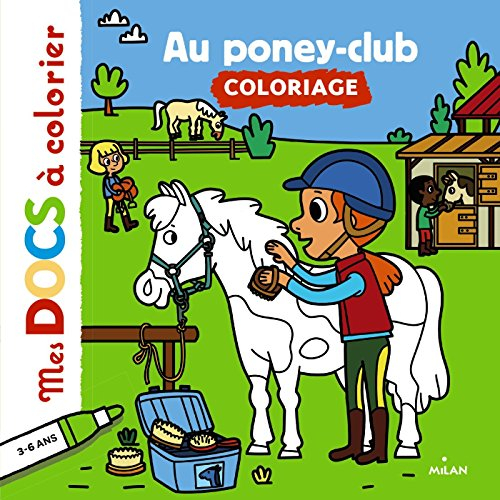 Au poney-club : coloriage
