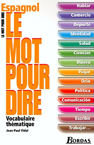 Le mot pour dire, espagnol : vocabulaire thématique